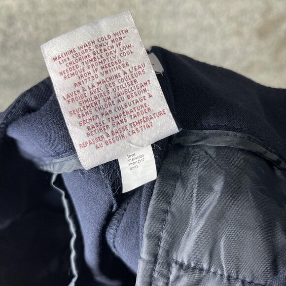 Merona Pants Womens 8 Navy Blue Classic Stretch Straight Leg Dress Work Slacks - Picture 9 of 9